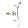 Samliyu Douche cachée à 3 modes avec baignoire Brackée nickel SS02007-N2-GBN