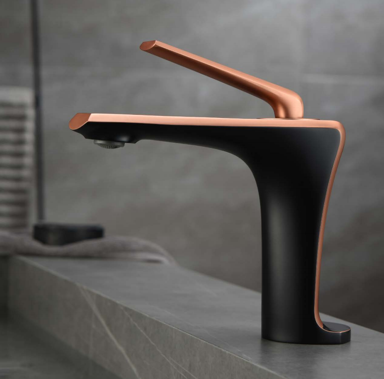 Robinet de bassin à poignée unique de style moderne BF01022-BRG