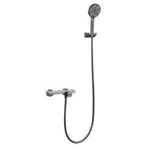 Samliyu Douche Système Gris Slide Bar Shower Faucet Set avec baignoire cachée Spout, baignoire de robinet de douche, kit de baignoire de douche avec douche et baignoire à main SS02016-N1