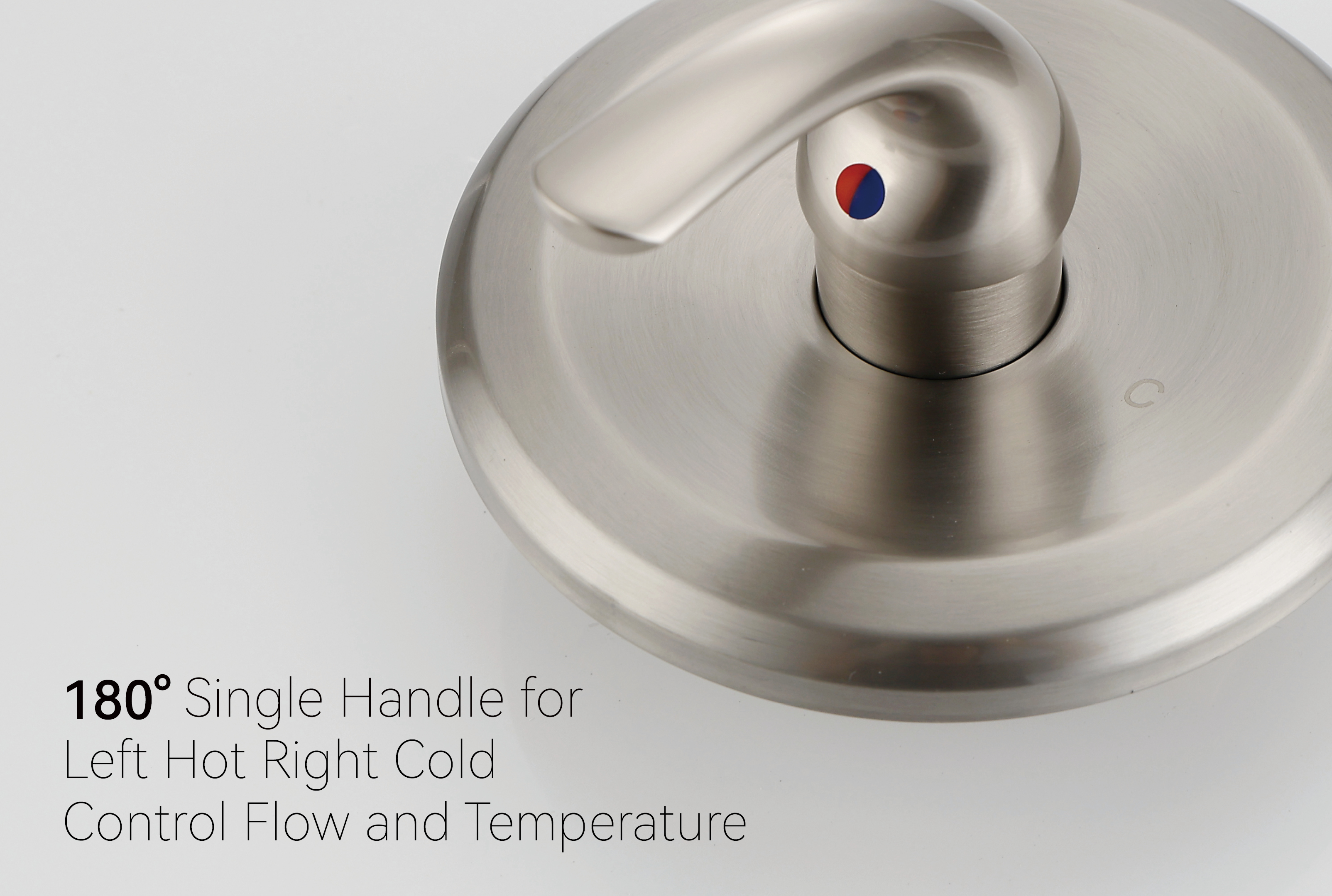 syst&egrave;me de douche en nickel bross&eacute;