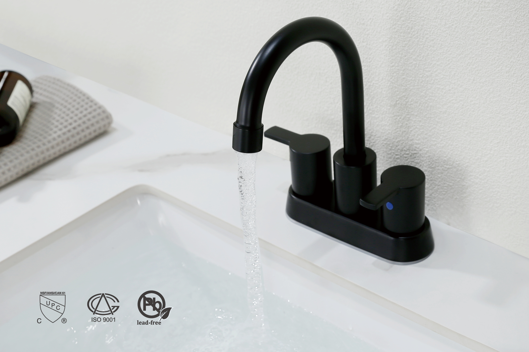 Robinet de lavabo noir