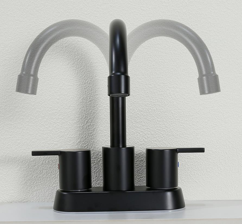Robinet de bassin noir de 4 pouces BF02011-K09-MB