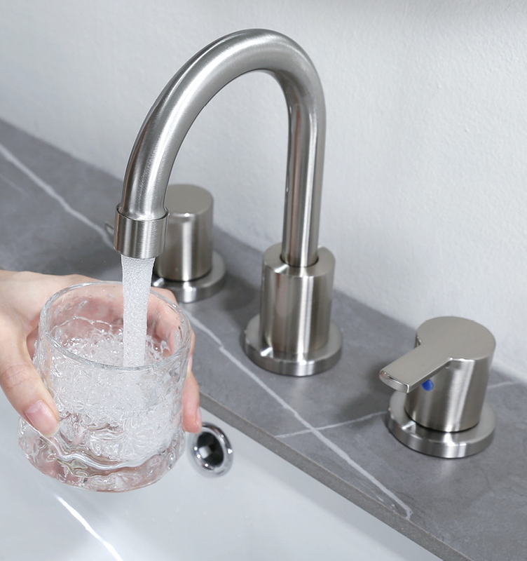 Cupc 3 trous robinet 8 pouces Style répandu pour la salle de bain en utilisant BF03015-K09-BN