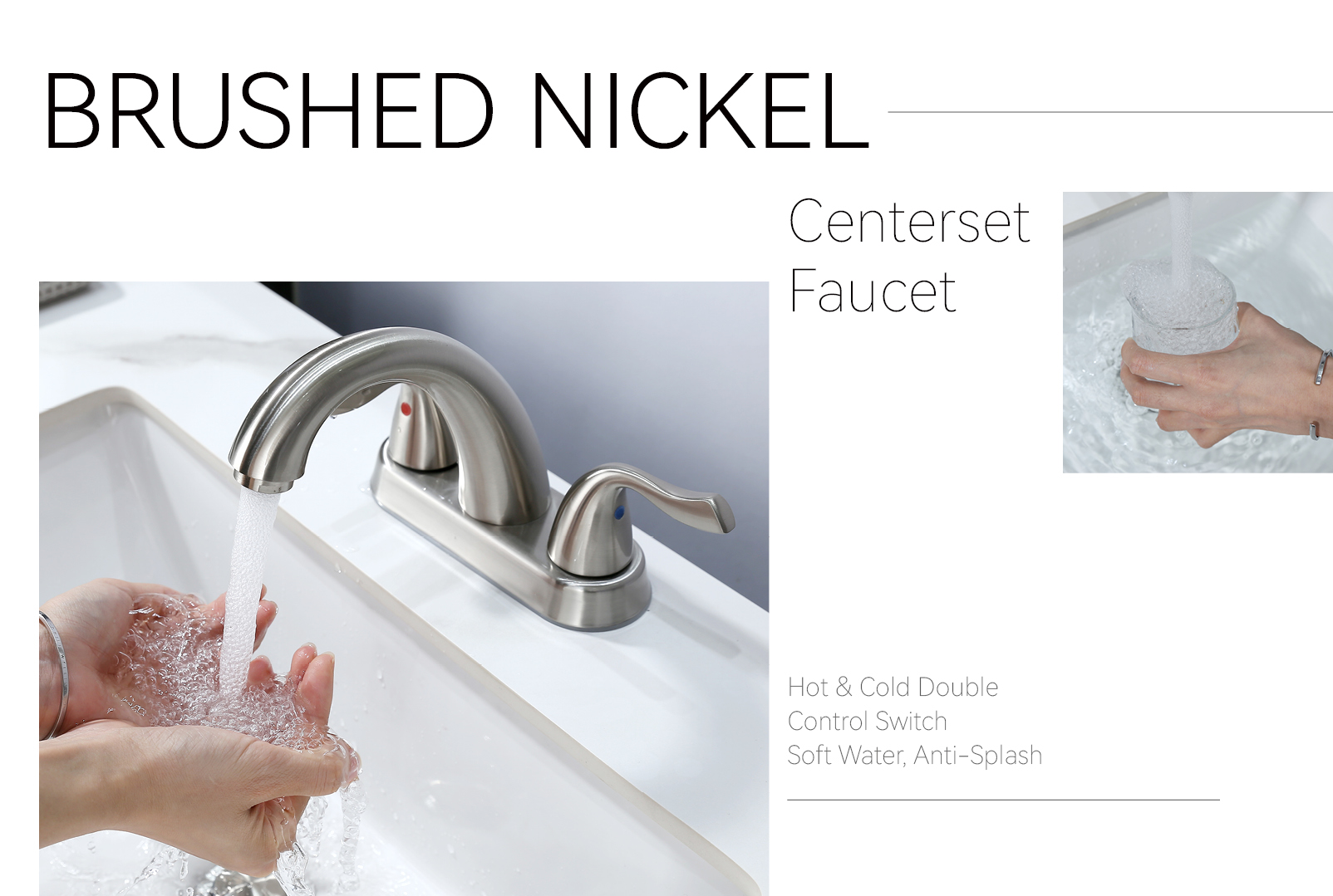 Robinet de salle de bain de 4 pouces