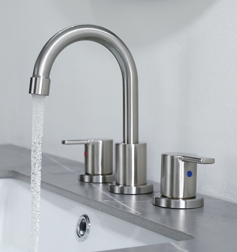 Cupc 3 trous robinet 8 pouces Style répandu pour la salle de bain en utilisant BF03015-K09-BN