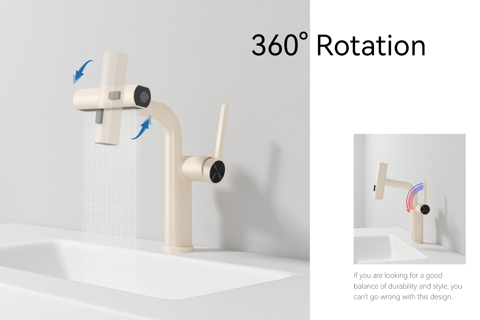 Robinet de bassin &agrave; pluie battante