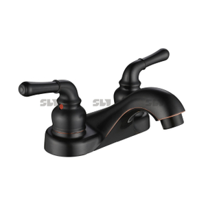 Robinet de lavabo de salle de bain à deux poignées SLY