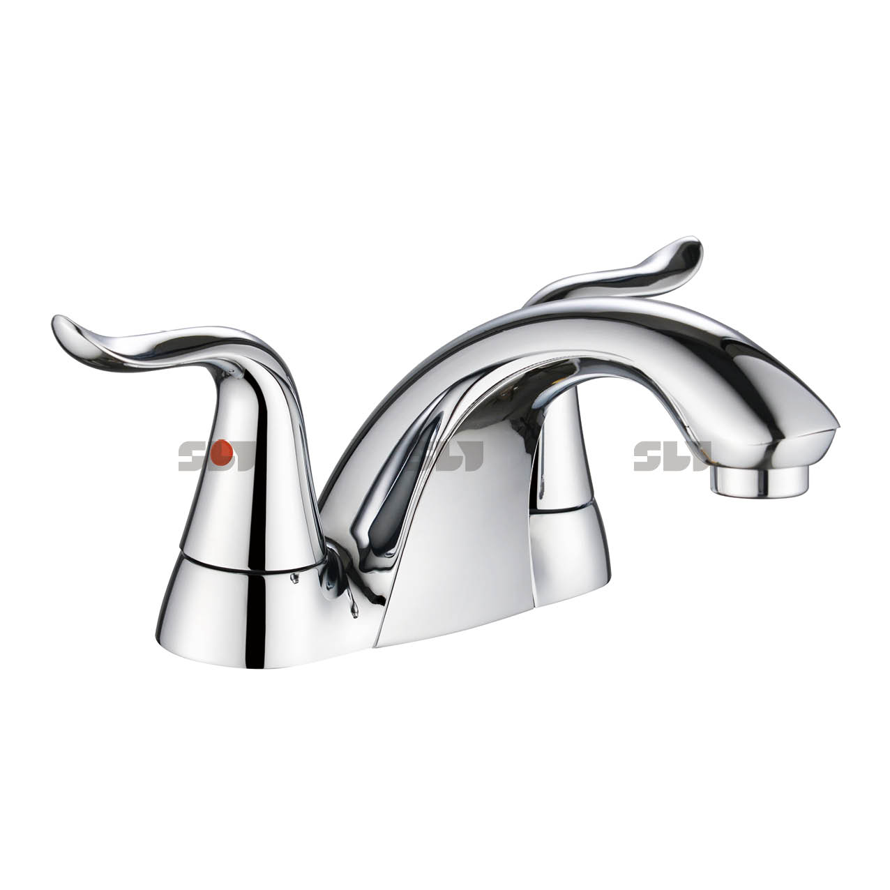 Robinette de lavage à deux manches chinois robinet de bassin à trois trous de lavage chromé