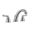 SLY Double Poignée Robinet Salle De Bains Eau Chaude Froide Brosse Nickel Baisn Mitigeur