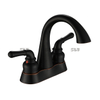 Bassin de salle de bain sournois 2 Handle Fauce de lavabo de salle de bain 4 pouces 