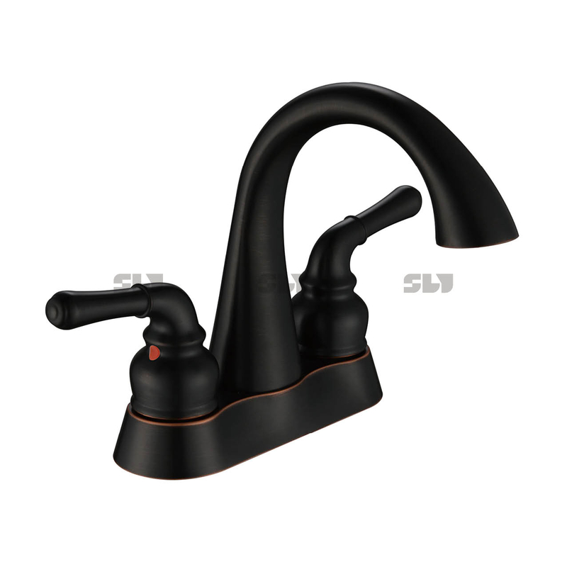 Bassin de salle de bain sournois 2 Handle Fauce de lavabo de salle de bain 4 pouces 