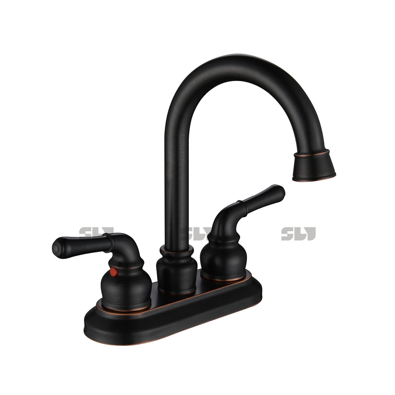 SLY Robinet d'eau chaude et froide Robinet de lavabo à double poignée Mélangeur de salle de bain