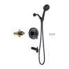 Sly deux fonction Brossed Gold Shower Head Combo Brass Down Combo Set Salle Room Down