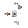 Ensemble combiné mural SLY mitigeur de douche dissimulé à deux fonctions de luxe 