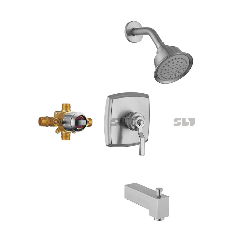 Ensemble combiné mural SLY mitigeur de douche dissimulé à deux fonctions de luxe 
