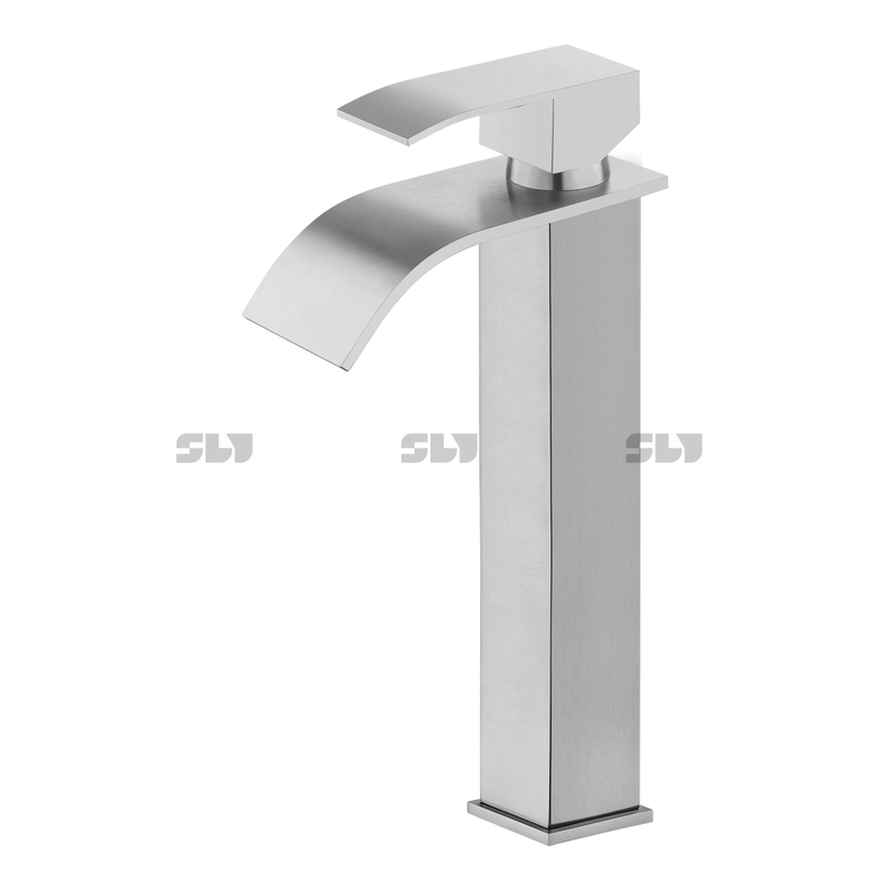 Robinet de bassin de salle de bain à trou de salle de salle de bain en acier inoxydable sourn inoxydable Balck