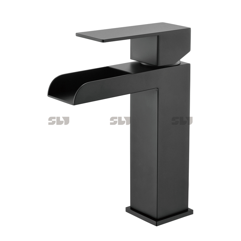 Robinet de salle de bain espacé SLY en nickel brossé