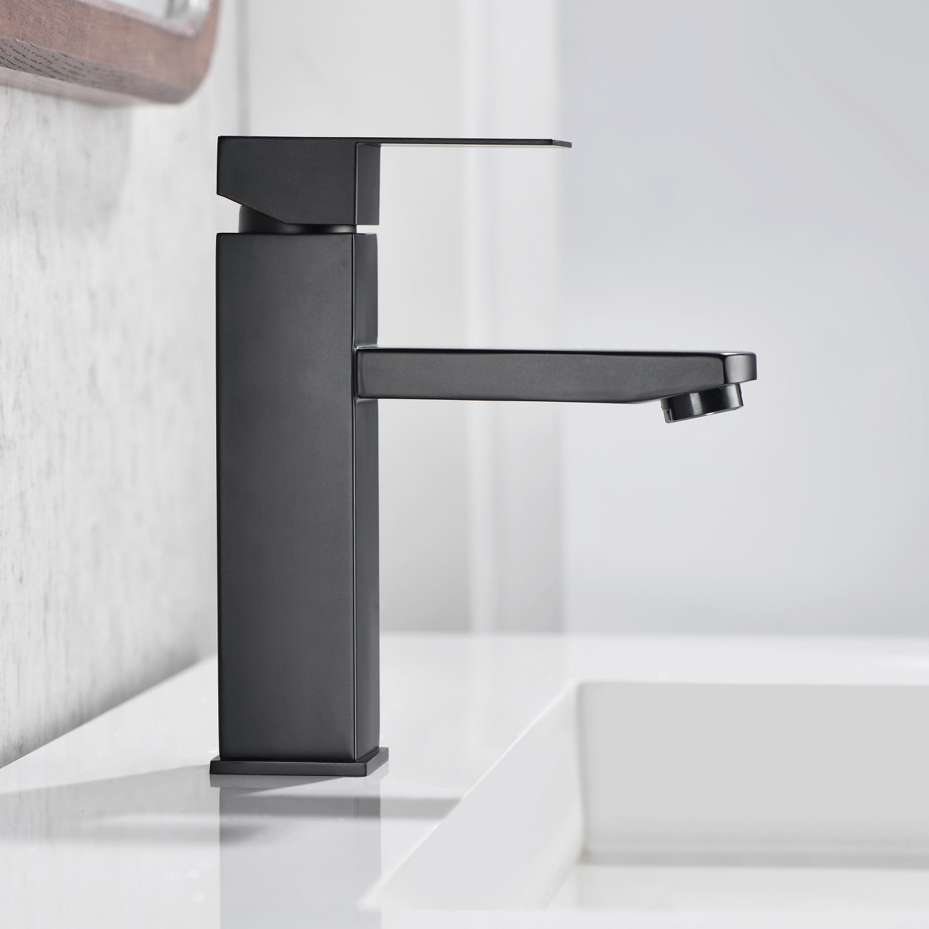 Taps de robinet à levier unique de salle de bain à rabais noir morte
