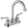 Mélangeur de bassin à soupape en céramique de zinc sournois chromé.