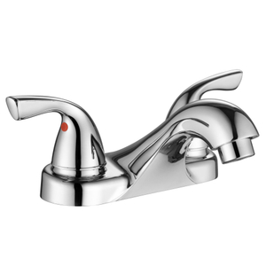 Robinet de mélangeur de bassin en nickel brossé.