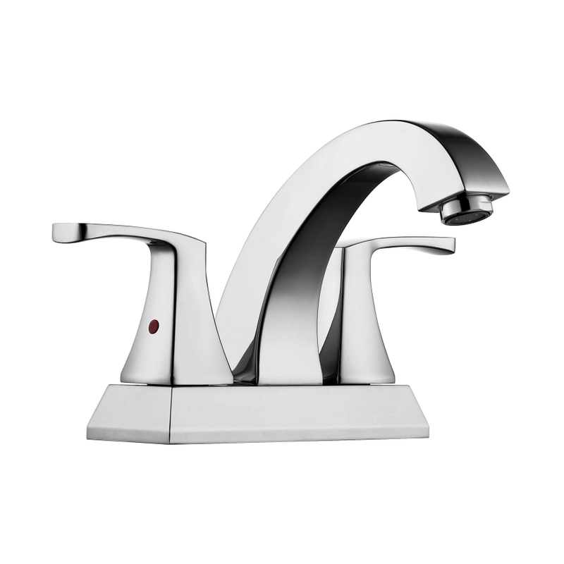 Robinet de lavabo de salle de bain nickel sournois monture de pont robinet à un trous
