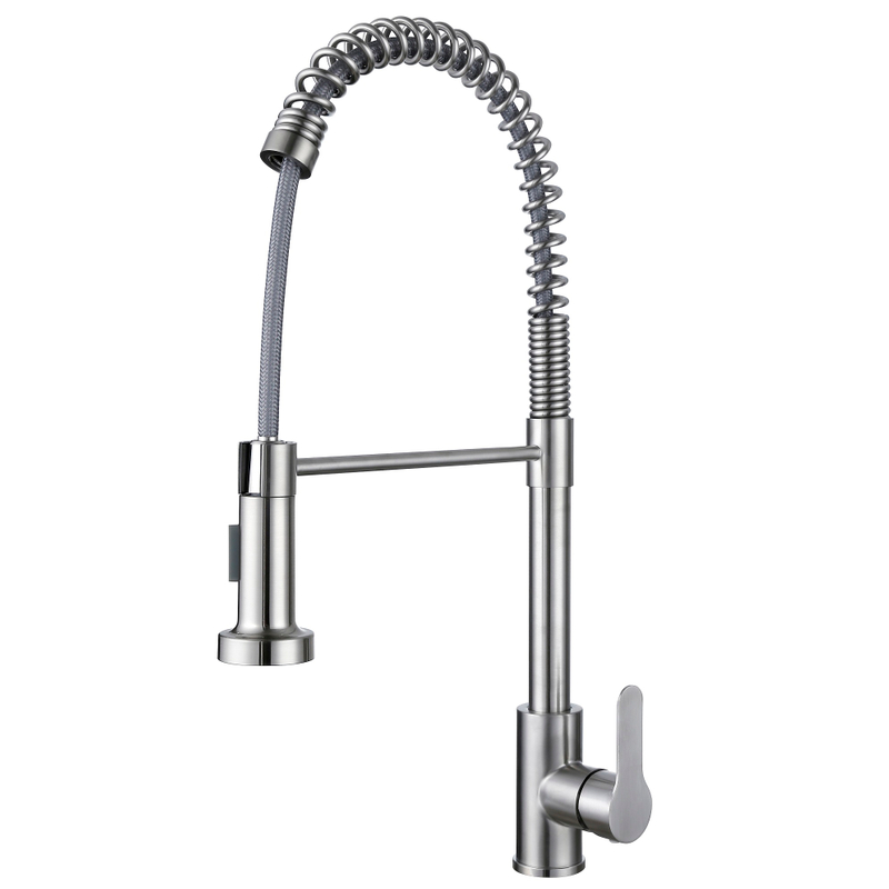 Robinet de mélangeur de cuisine nickel brossé