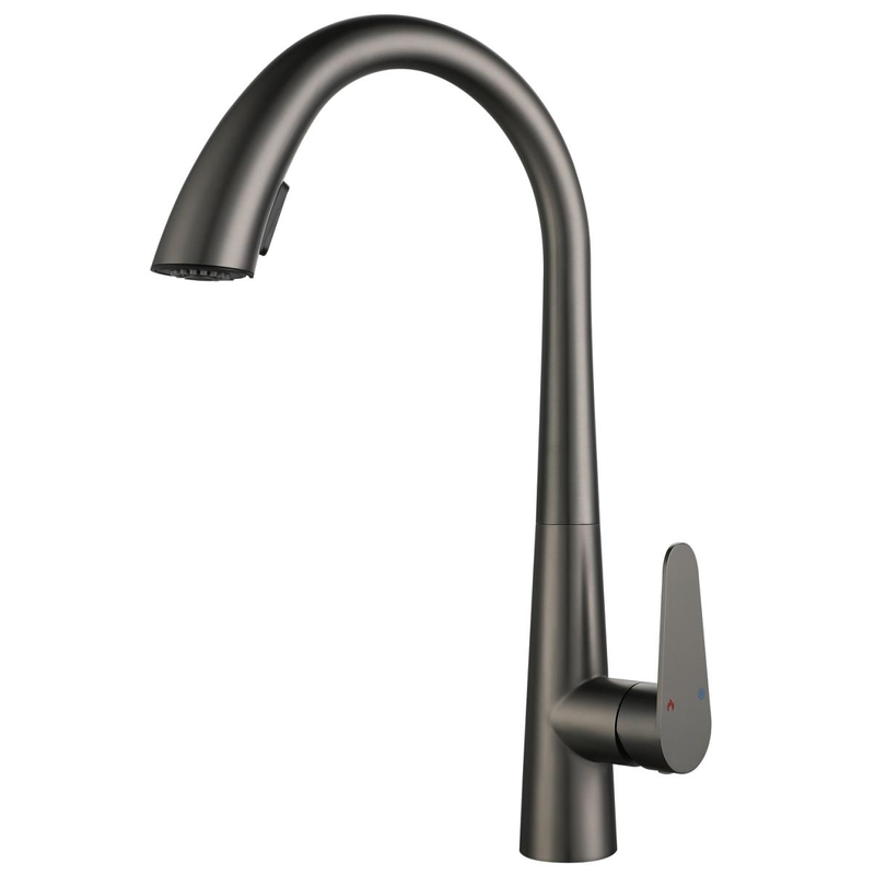 Robinet de lavabo sournois sournois avec pulvérisateur à poil sautage à manche de bouffée de bec pivotant