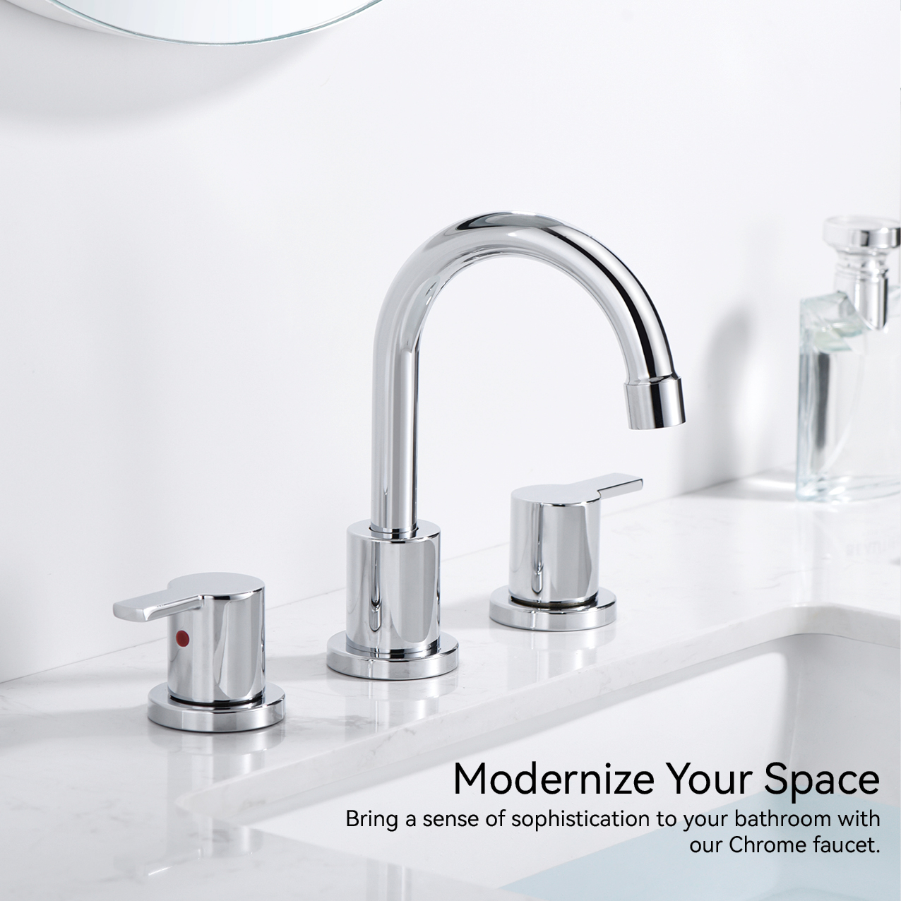 Fauteur de bassin de salle de bain sournois robinet de bassin de visage répandu Cupc Double manche 