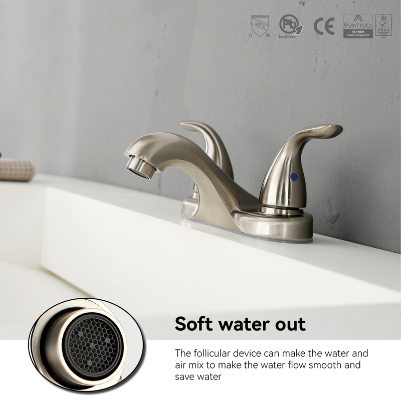 Nickel brossé Nouveau design de luxe Taps de salle de bain robinets d'évier de mixage