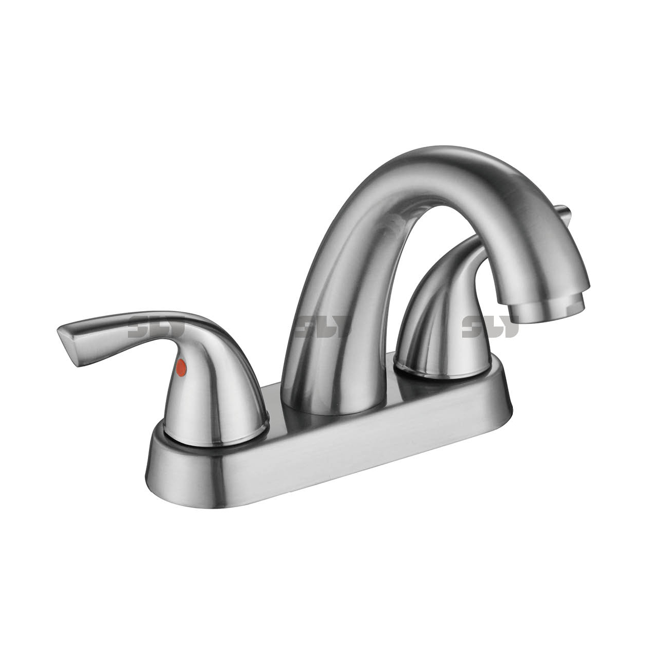Robinet de bassin à double poignée sournois brossé nickel bassin robinet de salle de bain 