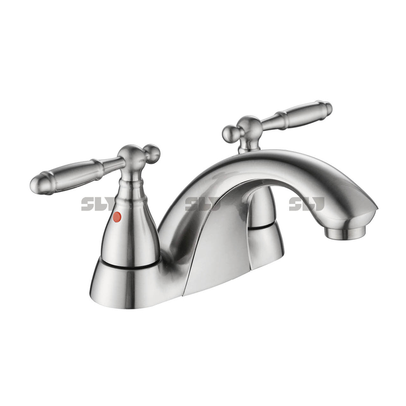 Robinet de lavabo de salle de bain monté sur pont moderne monte 