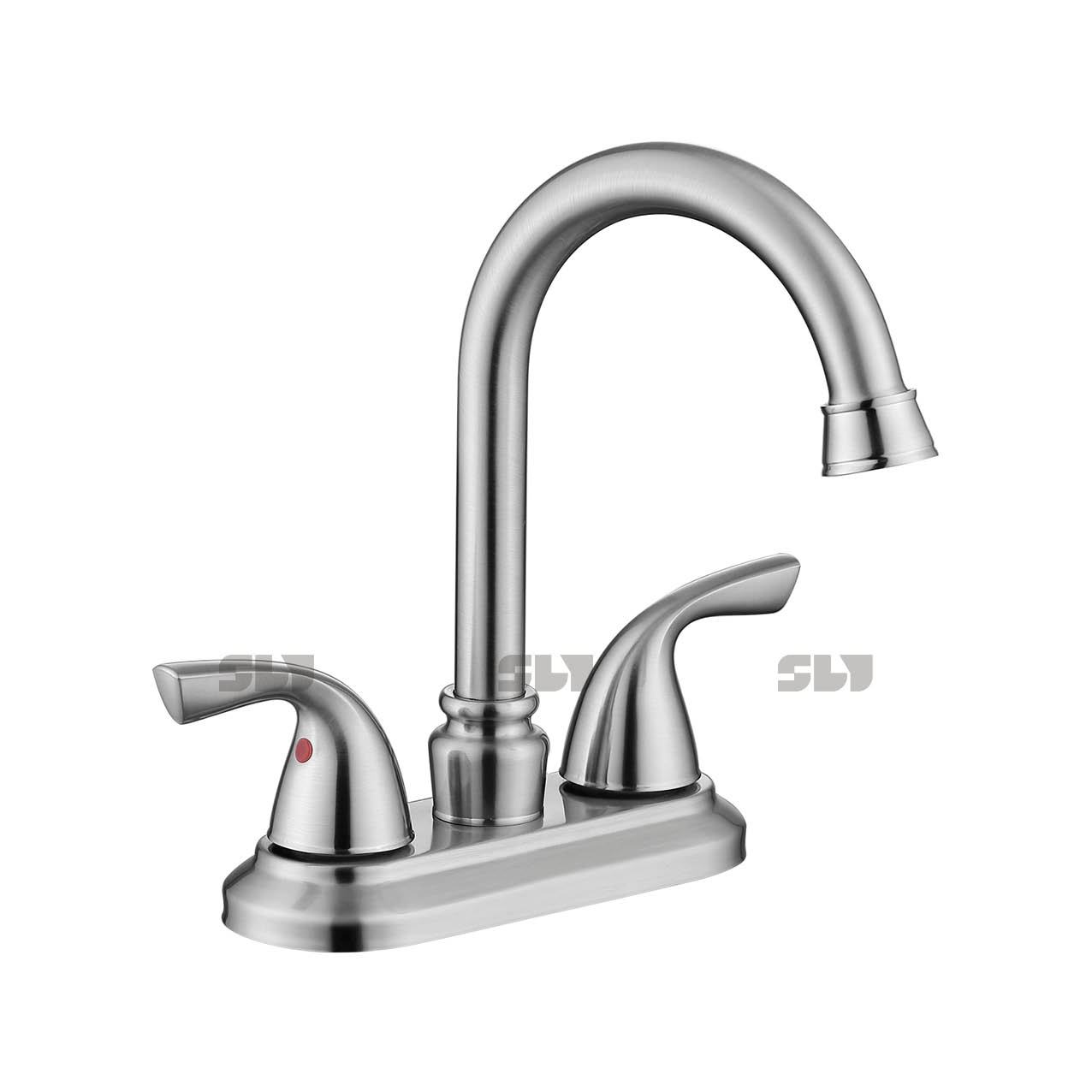 Double bassin de luxe sournois 2 Handle Robinet de salle de bain Gold brossé