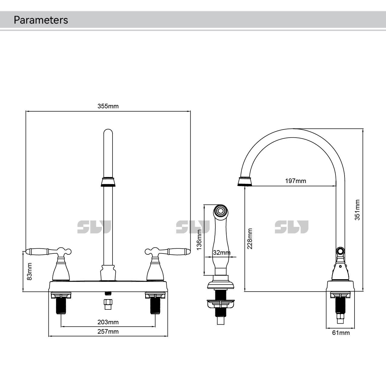robinet de cuisine noir avec douchette
