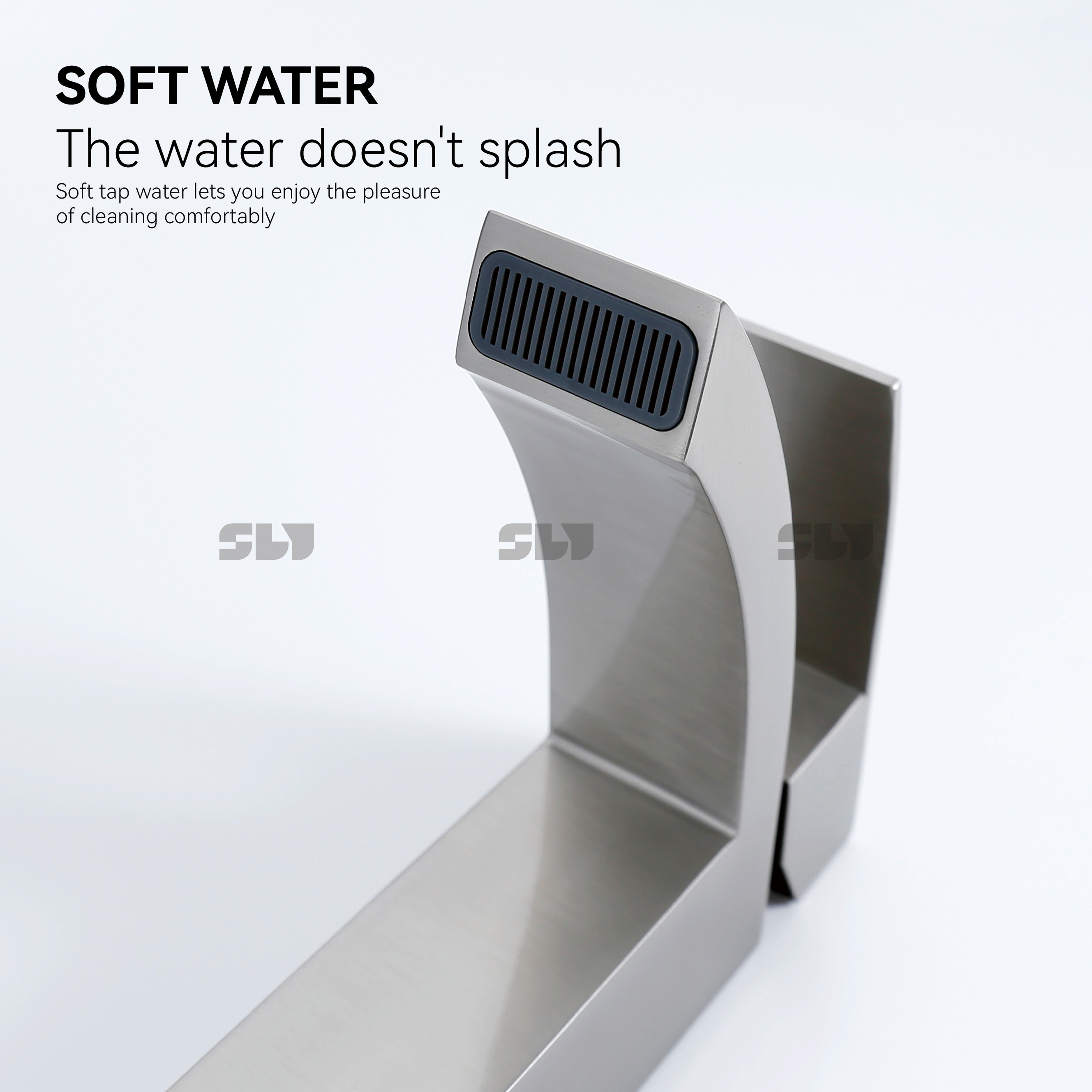 Robinet en acier inoxydable sournois salle de bain de salle de bain simple lavabo nouveau robinets de conception