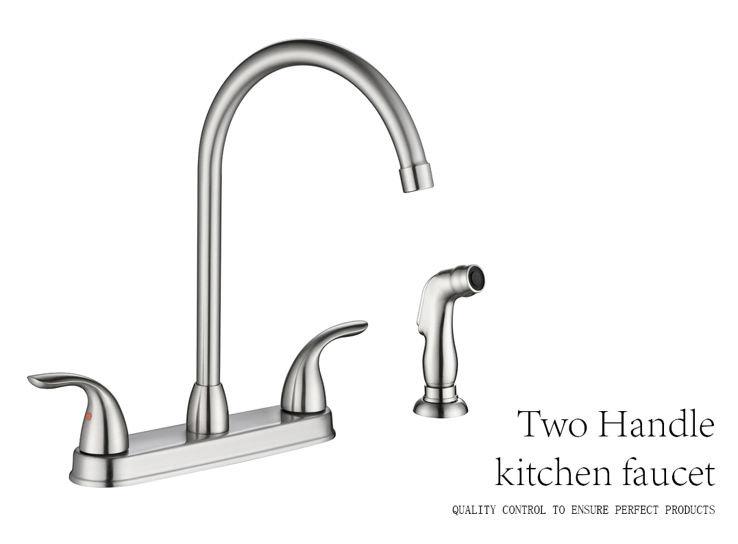 Robinet de cuisine avec pulv&eacute;risateur lat&eacute;ral