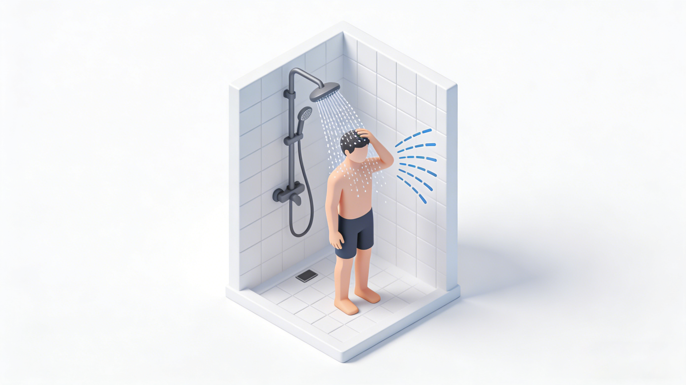 Pommeau de douche de 2,5 gallons par minute