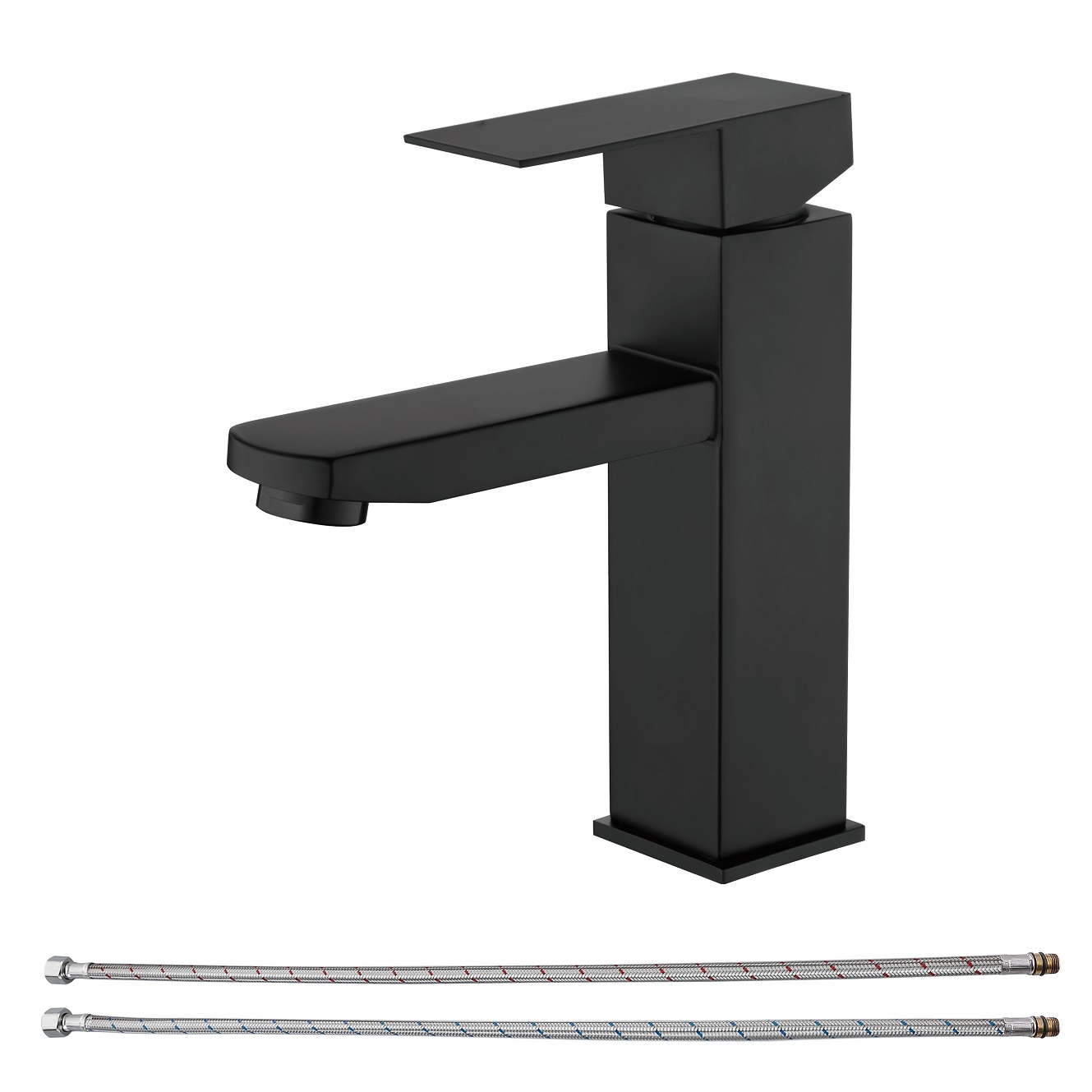 Taps de robinet à levier unique de salle de bain à rabais noir morte
