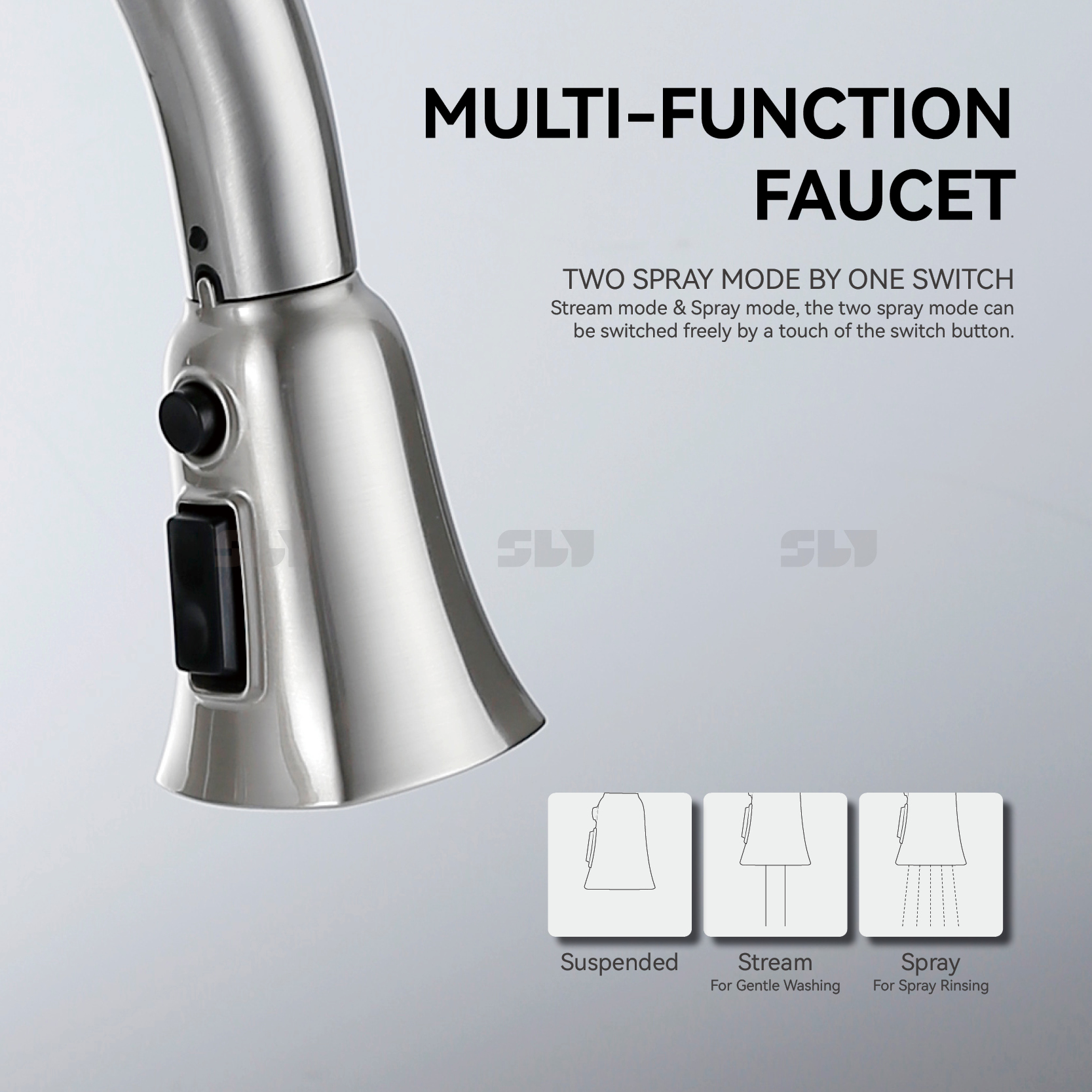 NOUVEAU NOUVEAU DESIGN 304 Fauce de cuisine en acier inoxydable pour la maison