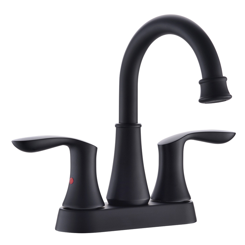 Sly Zinc Matte Black Waterfall Faucet Évier à manche monoprophone Robinet de lavabo de salle de bain moderne
