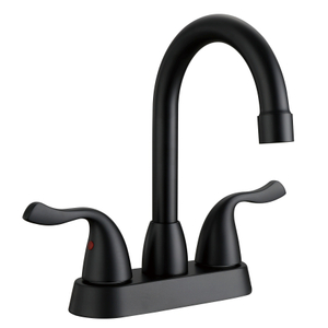 Robinet de bassin noir mate en laiton en cuivre en cuivre en cuivre robot le bassin de bassin chaud et froid