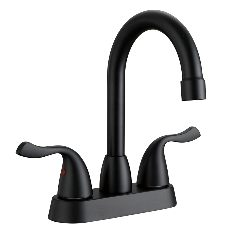 Robinet de bassin noir mate en laiton en cuivre en cuivre en cuivre robot le bassin de bassin chaud et froid