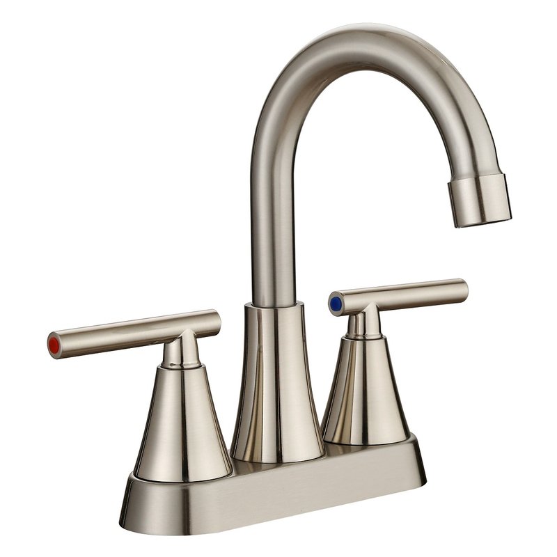Nickel brossé Nouveau robinet de salle de bain au centre bon marché poignée unique