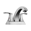 Robinet de lavabo de salle de bain nickel sournois monture de pont robinet à un trous