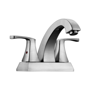 Robinet de lavabo de salle de bains en nickel brossé SLY, robinet à un trou à montage sur pont