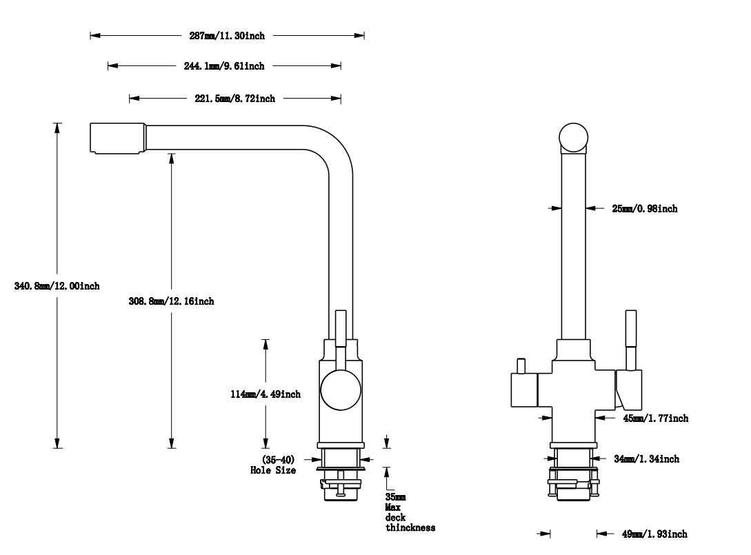 bross&eacute;e en laiton robinet de cuisine