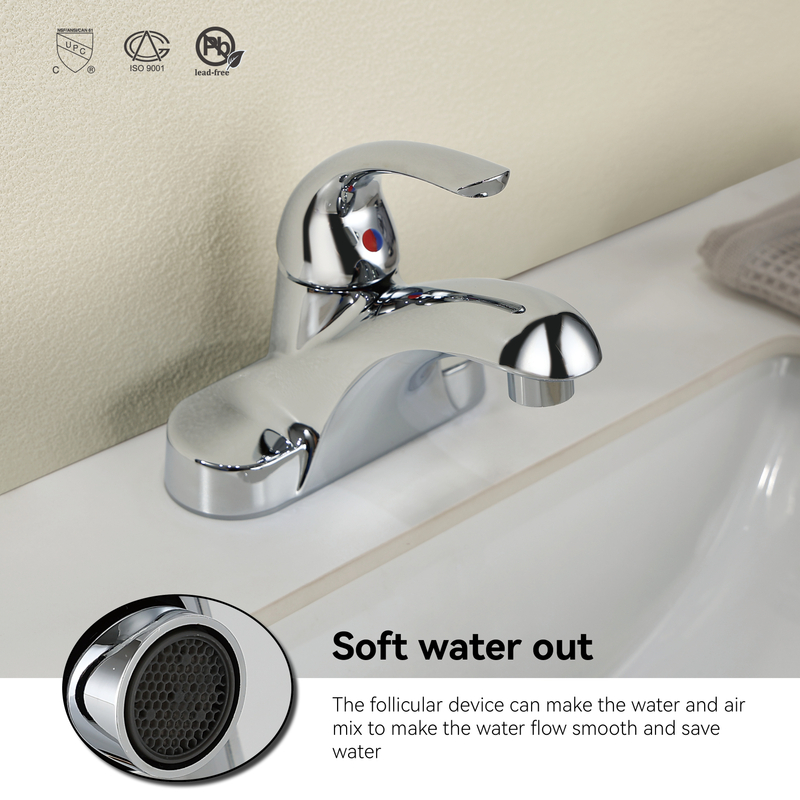 Samliyu Chrome Bathroom Bower Basin Robinet Tap Taper Boux de baignoire à eau froide et de douche Robinets de salle de bain