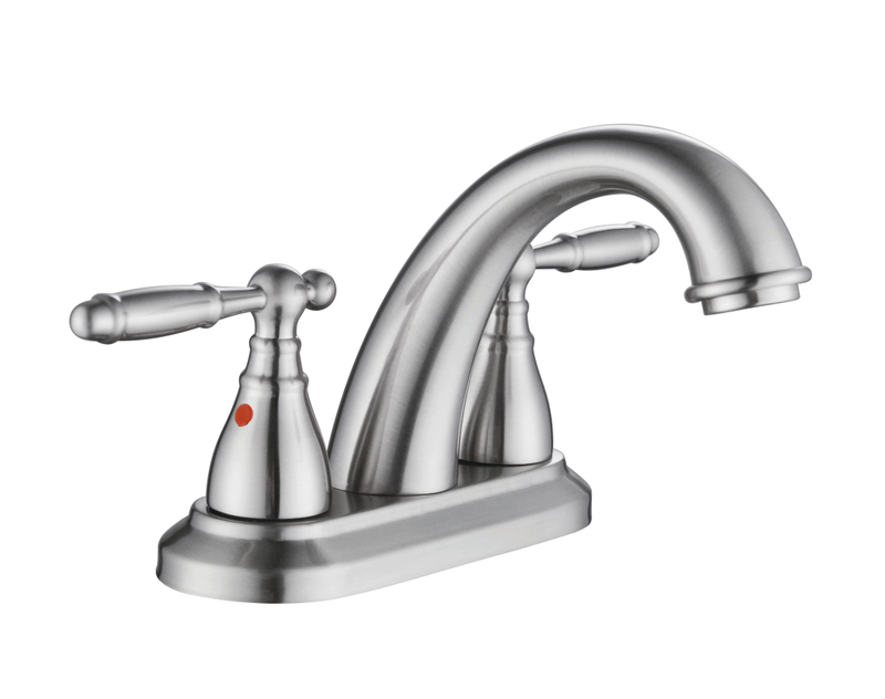 Robinet de set à double poignée à double poignée de 4 pouces robinet de salle de bain chromé