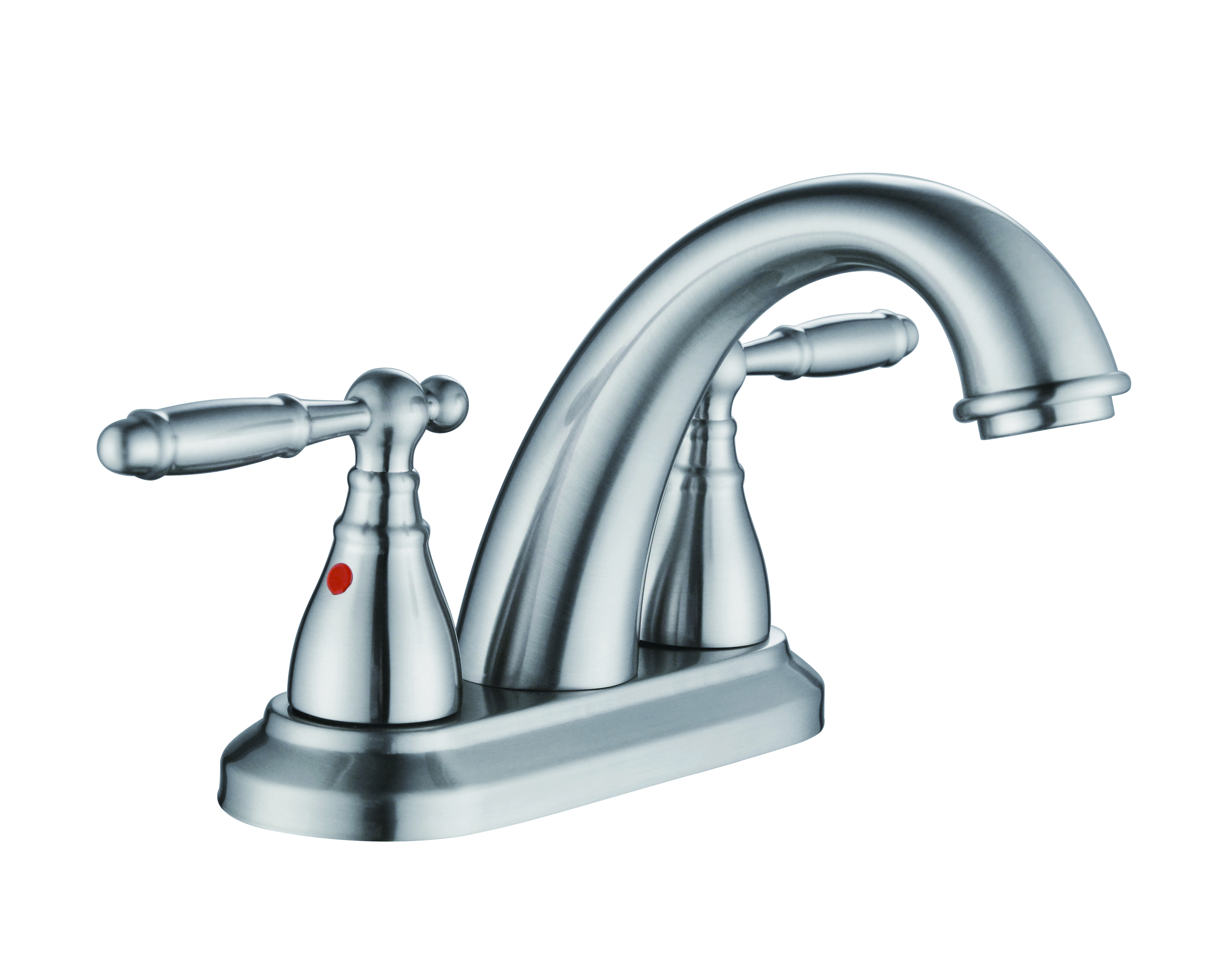 Robinet de set à double poignée à double poignée de 4 pouces robinet de salle de bain chromé