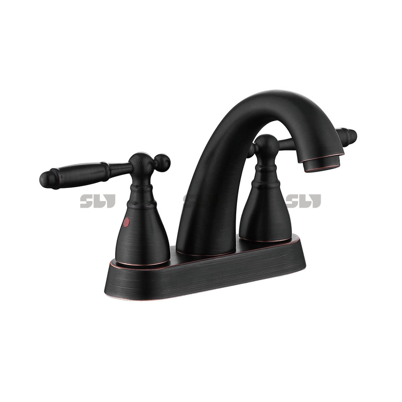 Basin sur deux manches bassin du bassin à trois trous robinets de salle de bain robinet d'eau robinet