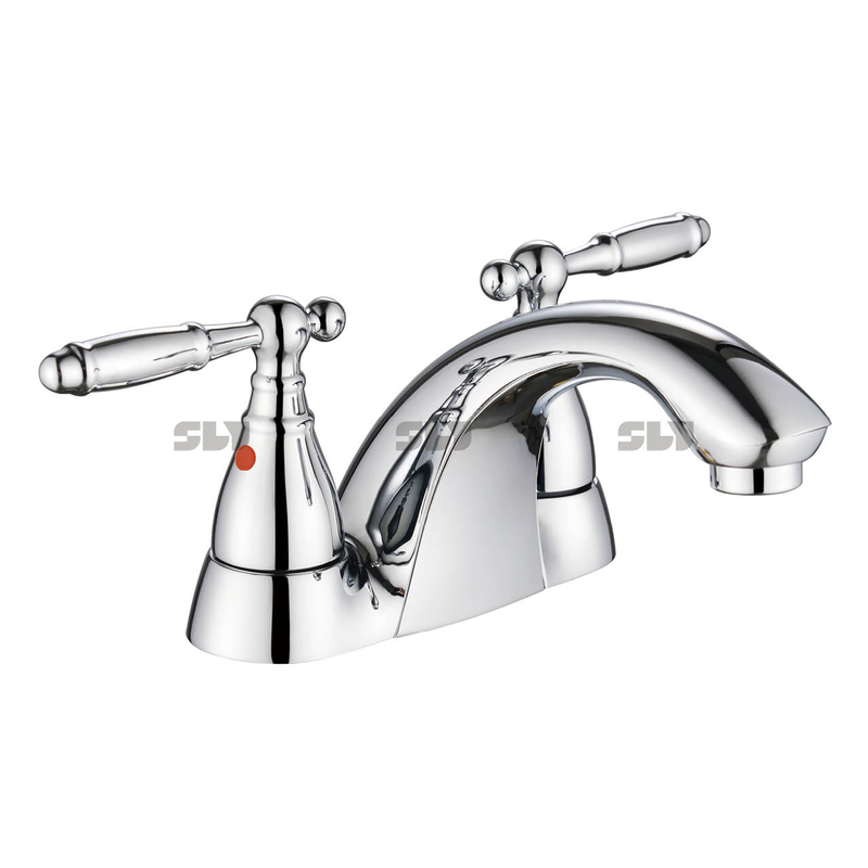 Robinet de lavabo de salle de bain monté sur pont moderne monte 